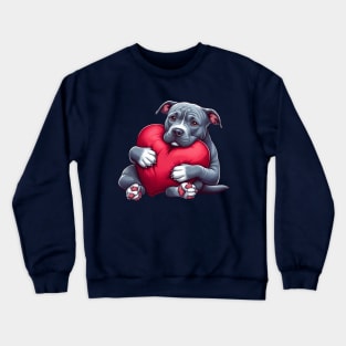 Pitbull Valentine's Day Gifts Crewneck Sweatshirt